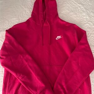 Nike Fuchsia Hoodie with White Logo